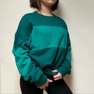 green crewneck sweatshirt